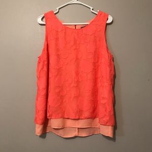 APT 9 Coral Tank Blouse Chiffon